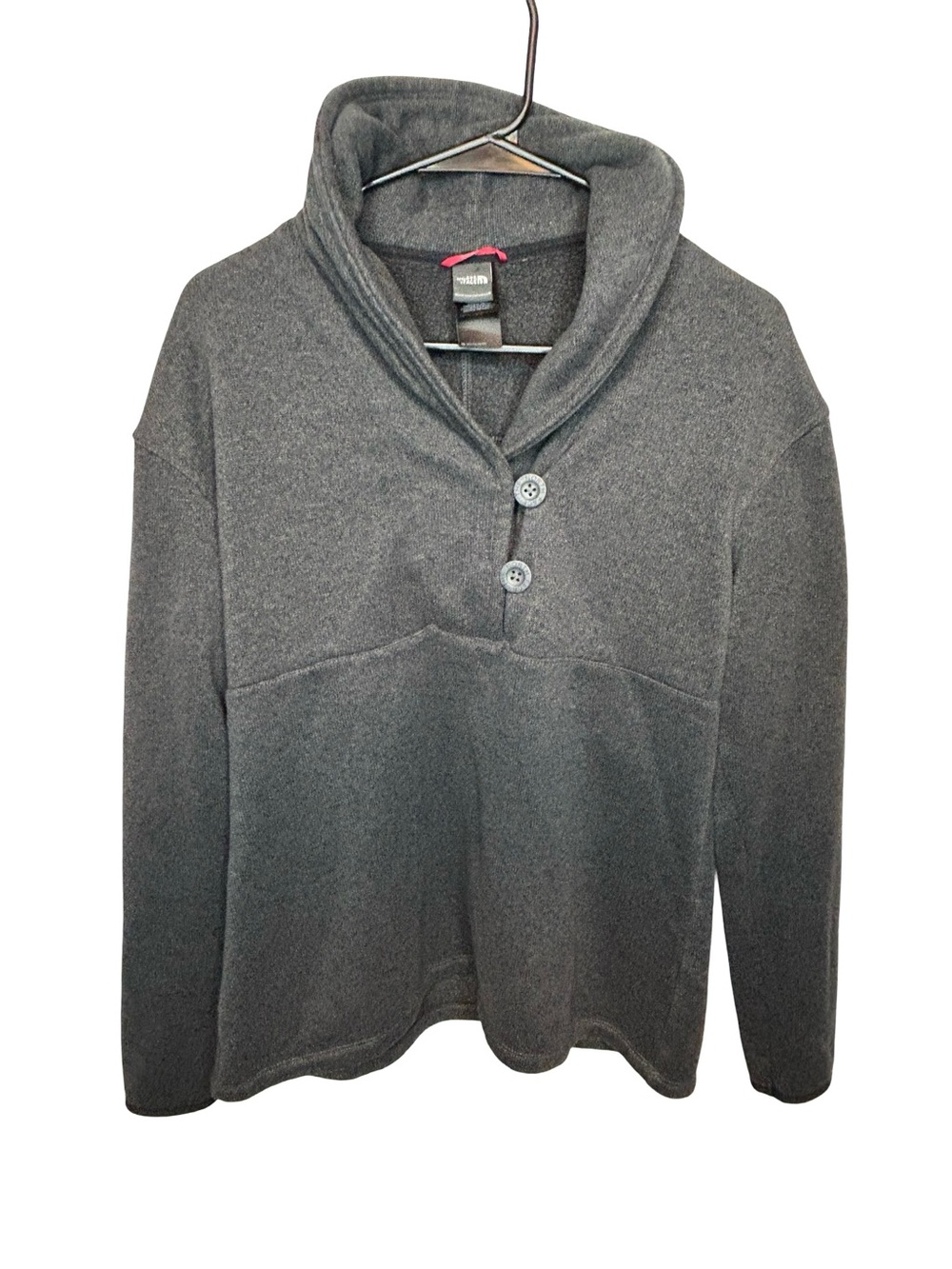 The North Face Women's Shawl-Collar Fleece Pullover - Gray